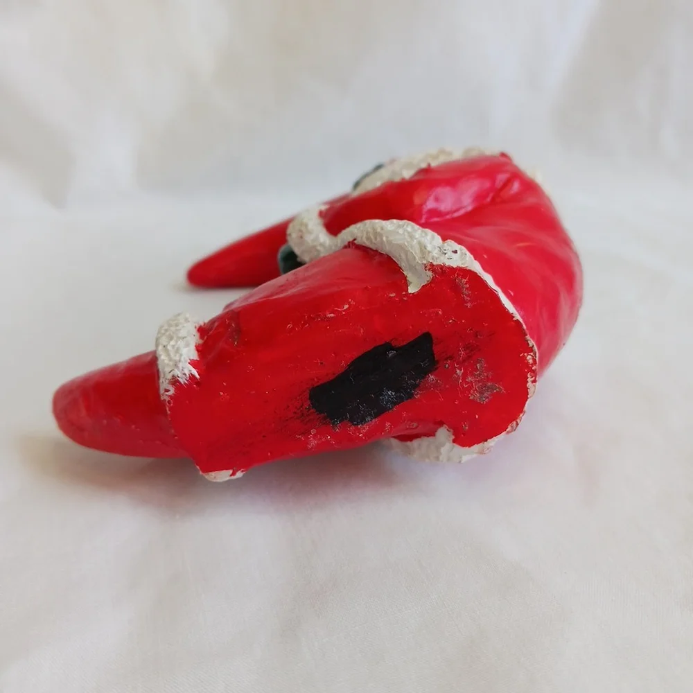 Vintage Santa Claus Sleeping Moon Resin Christmas Figurine